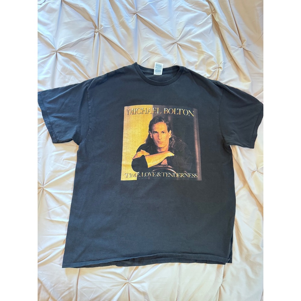 Michael Bolton Time Love & Tenderness Graphic T-Shirt Black XL Delta Pro Weight